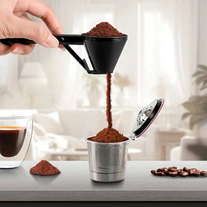 Kitchen Branded Slide Plastic Custom Container Funnel Cup Black Protein Powder Scoop