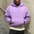 Custom Logo Drop No String Blank Plain 100% Cotton Heavyweight Printed Fleece Lined Pullover Men's Hoodies & Sweatshirts