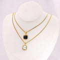 Luxury Color Marquise Zircon 18K Gold Plated Clavicle Chain Jewelry Birthday Stone Wholesale Horse Eye Pendant Necklace