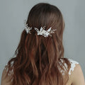 Handmade Resin Artificial Leaf Ceramic Flower Hair Comb Set New Trending Bridal Accessories Jewelry for Weddings