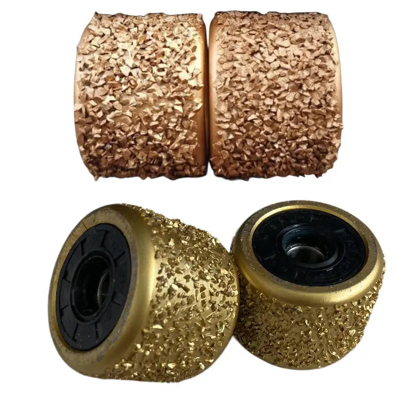 Multiple Sizes Vacuum Brazed Tungsten Carbide Bush Hammer Roller for Coarse Sandblasting Anti Slip and Coating Removal