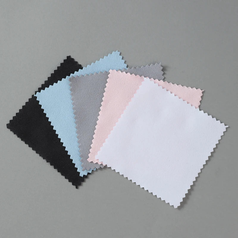 Customized Logo 8*8CM Soft Microfiber Wiping Cloth for Gold Jewelry Tool Silver Cleaning Polishing Cloth
