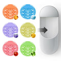 Hot Sale Custom Print EVA Anti Splash Toilet Freshener Bubblegum Fragrance 200 Pieces Urinal Screens