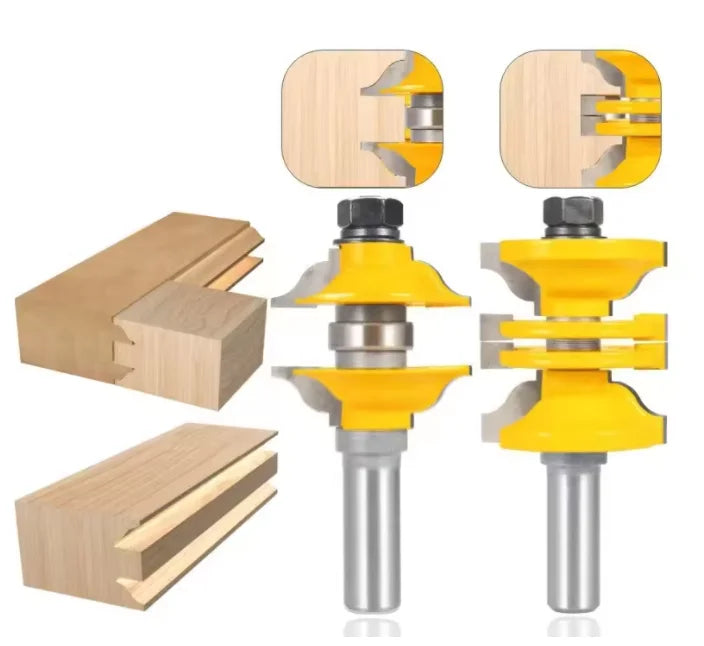 1/4 Inch Shank Slot Cutter Router Bit Set Carbide Woodworking Tool 3 Teeth T Shape Molding Wood Milling Cutter