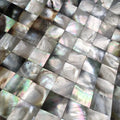 Wholesale Eco-friendly Natural Shell Square Mosaic Black Mother Pearl Tile for Home Hotel Bathroom Wall Kitchen Decor