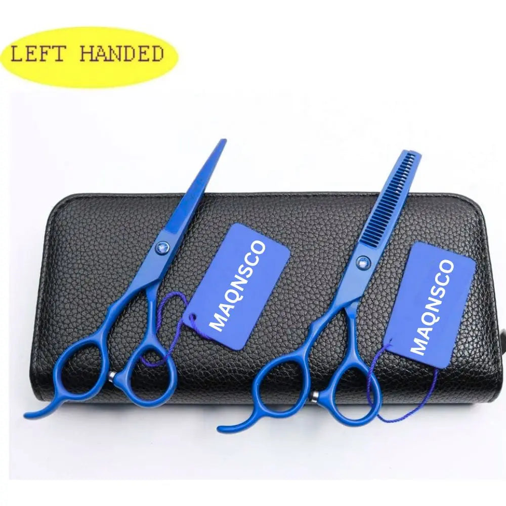 Left Handed Hairdressing Cutting hair cutting Scissors and Thinning Barber hair cutting Scissors Set