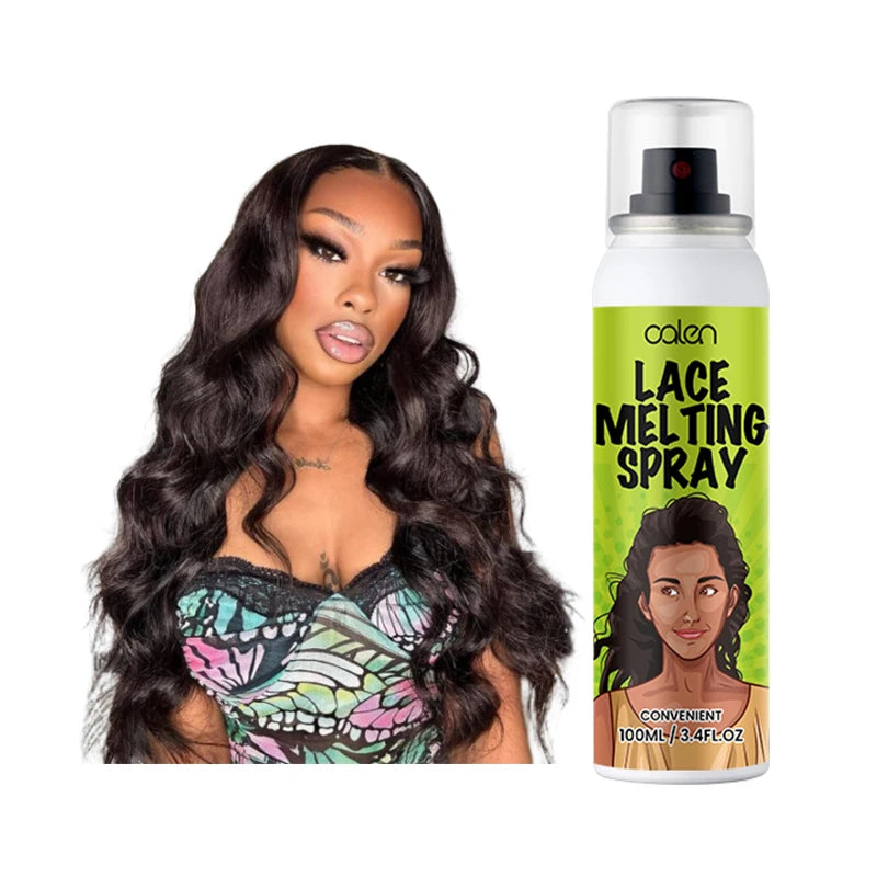 OALEN Custom Logo Strong Hold Hair Extension Products Lace Glue Wig Melting Spray Aerosol Tank