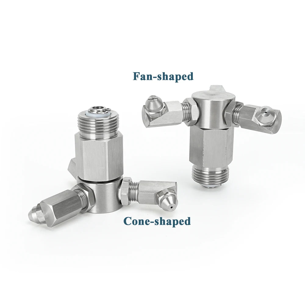 Industrial Bottle Cleaning Nozzle Fan-shaped Cone Automatic Rotating Cleaning NozzleBottle Cleaning Nozzle