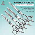New Style Turquoise Hair Clippers Barber Shears Set JP440C Flat Thinning Scissors Kit for Salon Barbershop