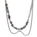 Fenyi Wholesale Jewelry Fashion Retro Hip-hop Men and Women Couple Irregular Splicing Chain Special-shaped Stacking Necklace