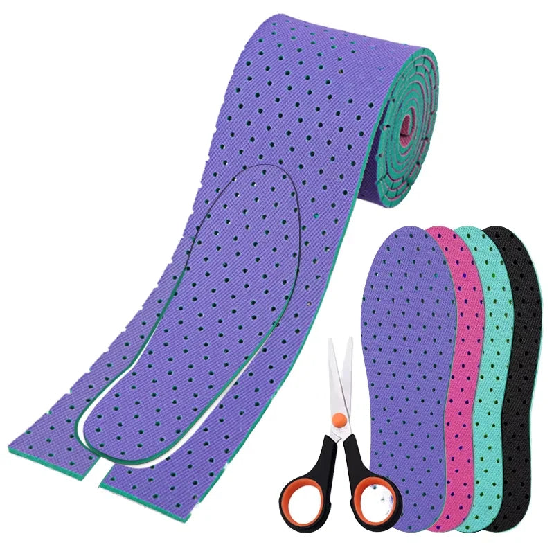 Self-Cutting Sports Insoles for Children and Adults Breathable Foot Support Inserts for Comfort and Pain Relief