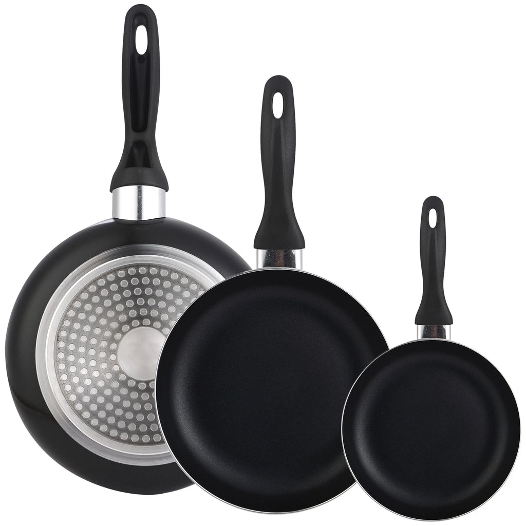 Set of 3 frying pans 16/20/24 pressed aluminum