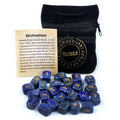 Divination and Meditation 26-Piece Runes Stone Set Healing Natural Crystal Gemstones with Engraved Rune Includes Packaging