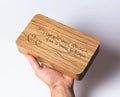Custom Personalized Eco-friendly Reusable Wooden Money Gift Box for Restaurant Birthday Gifts Cash Tips Handcrafted Home Storage