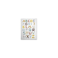 Made In Germany - Home Decor Canvas Picture Letters Alphabet - Wall Painting Mural In Colourful And Blue - Stretcher Frame Art