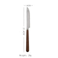 Korean Modern Silver Wooden Cutlery Set with Stainless Steel Handle Reusable Flatware Sets for Parties Wholesale