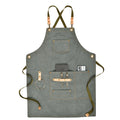Canvas Multi-color Coffee Painting Apron Art Waterproof Overalls Handwriting