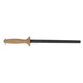 Lightweight 11-Inch Shatterproof Black Ceramic Honing Rod Beech Wood Handle Extra Fine Grit Durable for Professional Chefs Home