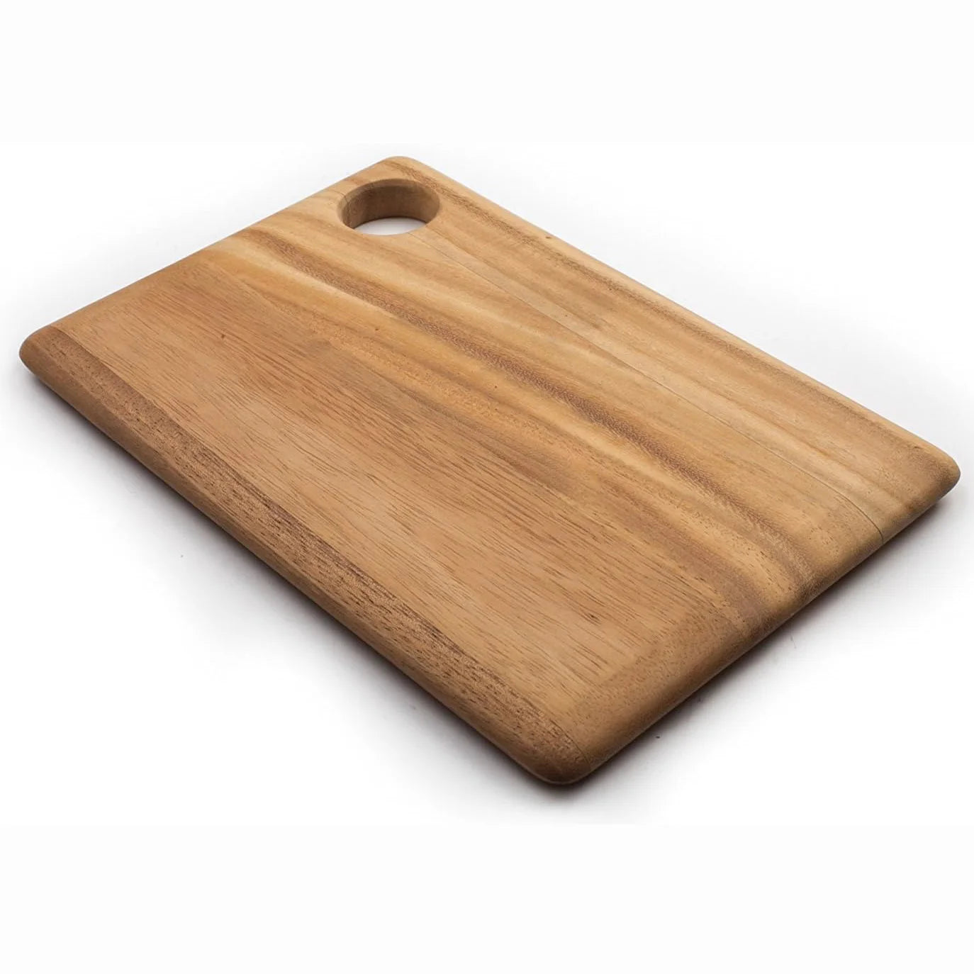 Custom Large Square Acacia Wooden Cutting Board Scallop Edged Chopping and Slicing Block