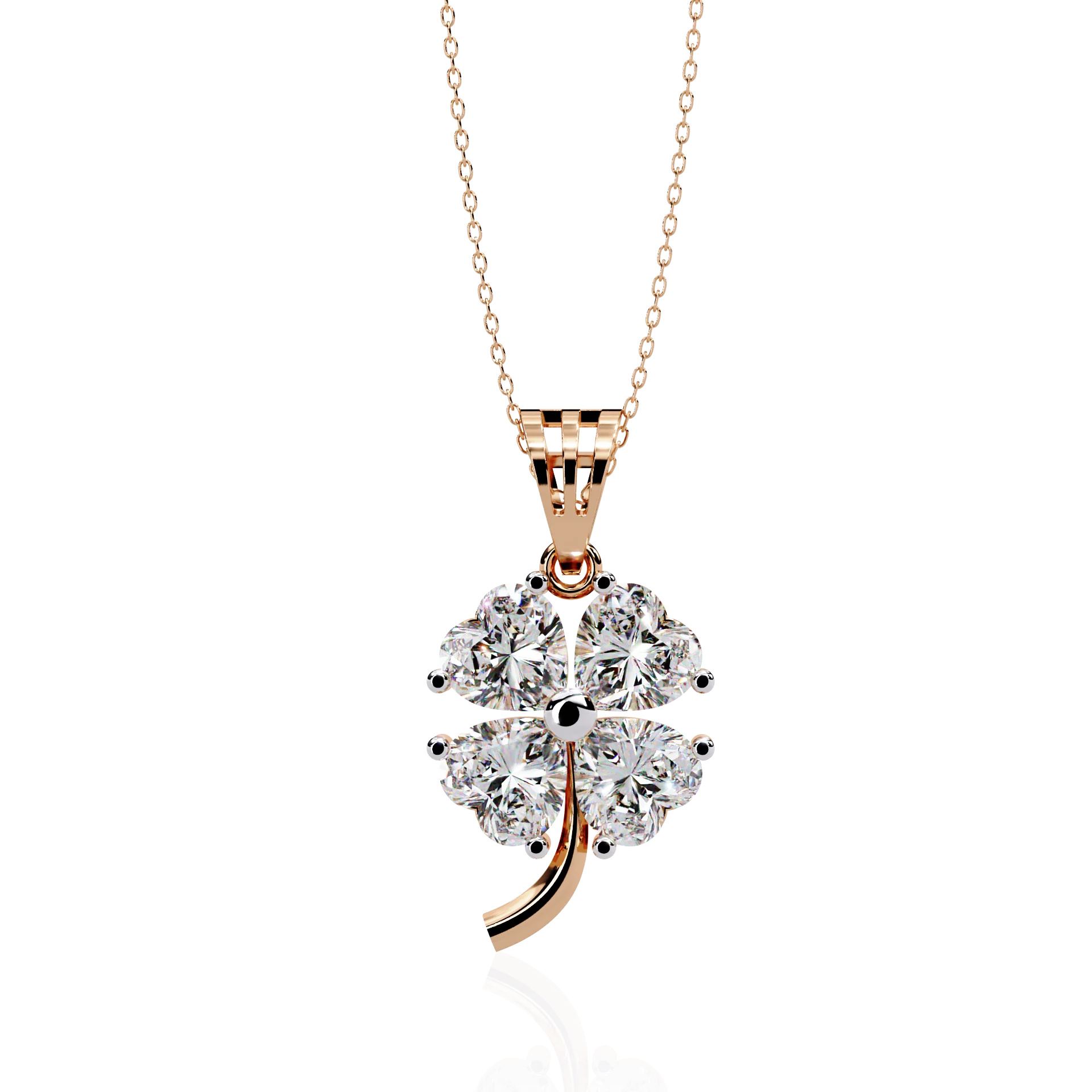 Trending Luxury 925 Silver Rhodium Plated IGI Certified Heart Shape Moissanite Pendant Necklace for Women and Girls