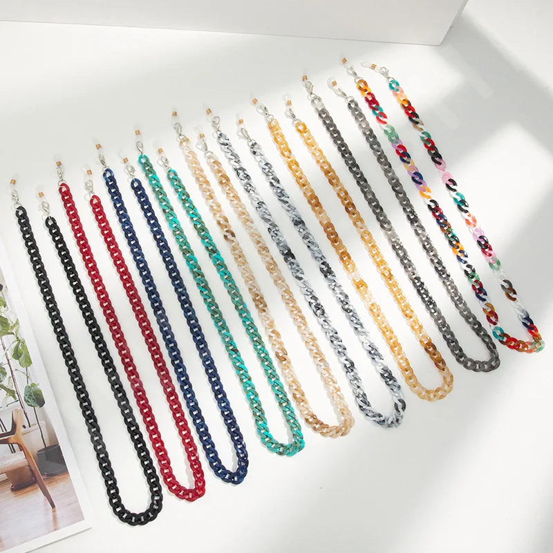 Candy Colored Acrylic Eyeglass Chain Fashionable Sunglasses Rope Chain Multi-purpose Glasses Accessories
