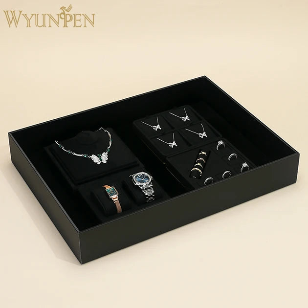 WYP Wholesale Jewelry Storage Case Elegant Display Container for Bracelets Necklaces Rings Earrings