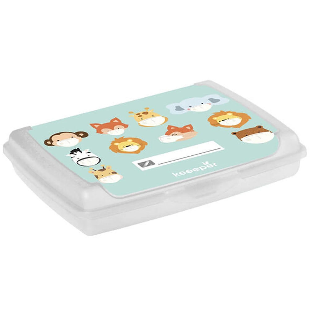 Practical storage box for mouth/nose protection Durable plastic (PP) Transparent 17 x 13 x 3.5 cm Carla Kids collection