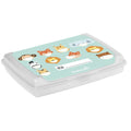 Practical storage box for mouth/nose protection Durable plastic (PP) Transparent 17 x 13 x 3.5 cm Carla Kids collection