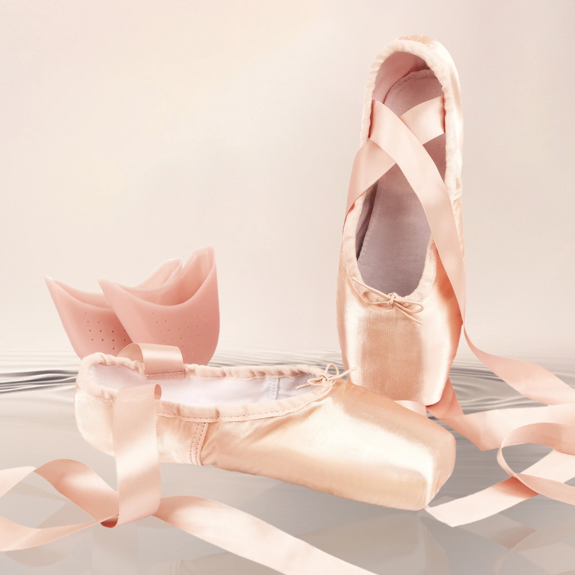 Dynadans in Stock Wholesale Professional Satin Soft Ballet Shoes Soft Bottom Ballet Shoes Children's Point-toe Ballet Shoes