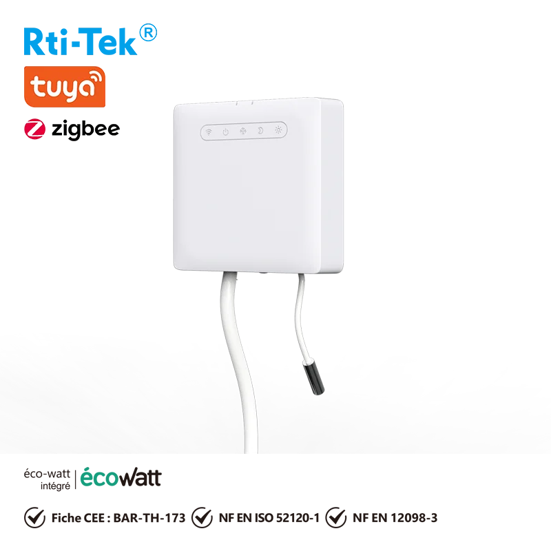 Rti-Tek RP5Z-PM Zigbee TUYA Thermostat Anti-flammable PC Easy Installation Apartment Heating Controller Floor Heating Parts MegaBDM
