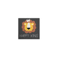 Made In Germany - Home Decor Canvas Picture Lion Nursery - Wall Mural In Black And Brown - Canvas Picture On Stretcher Frame
