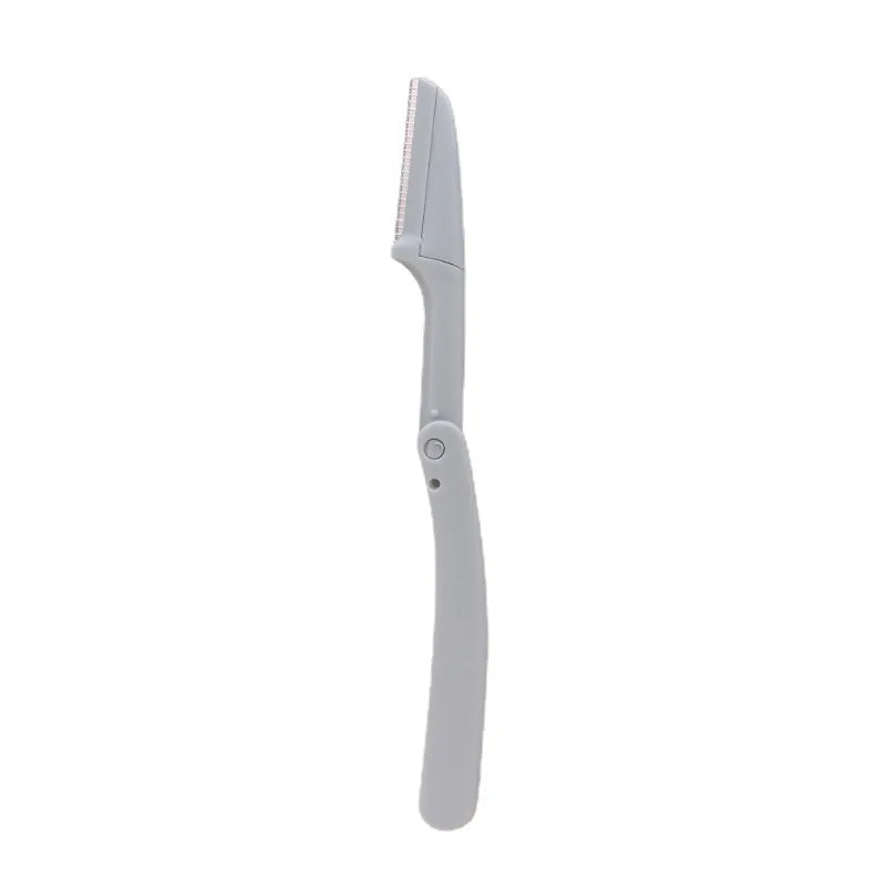 Skylark Pocket Beauty Essential Foldable Protective Net Anti-Cut Stainless Steel Rounded Blade Eyebrow Razor 14.8cm