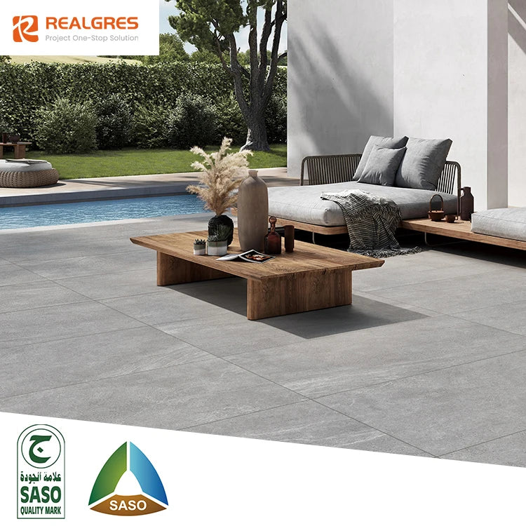 60x120 Anti slip Concrte Matt Gray Beige Outdoor Porcelain Garden Floor Tiles for Driveway Patio