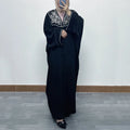 2025 New Fashion Hot Style Multi-Color Elegant Retro Pure Color Spring & Diamond Muslim Cardigan Dress