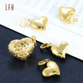 18k Pure Gold Jewelry Heart Pendant Necklace Real Gold Jewelry Wholesale Au750 Gold 18k Real