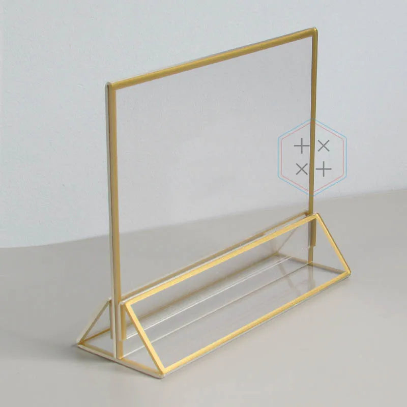 Double Sided Simple Acrylic Menu Display Stand