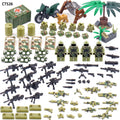 Mini Gun Set Army-Accessories Figure Eod Bomb Suit Equipment Pack Building Block for Figure Brick Toys Kid Gift