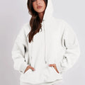 New Arrival Oversize Women's Hoodies Drop Shoulder Heavyweigh 100% Cotton Long Sleeve Screen Print Letters Hoodies Women