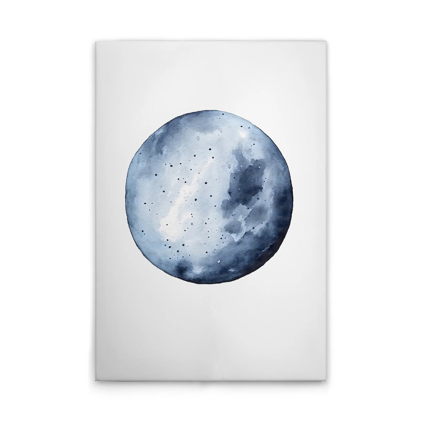 Made In Germany - Home Decor Canvas Picture Blue Moon - Wall Mural In White And Blue - Canvas Picture On Stretcher Frame