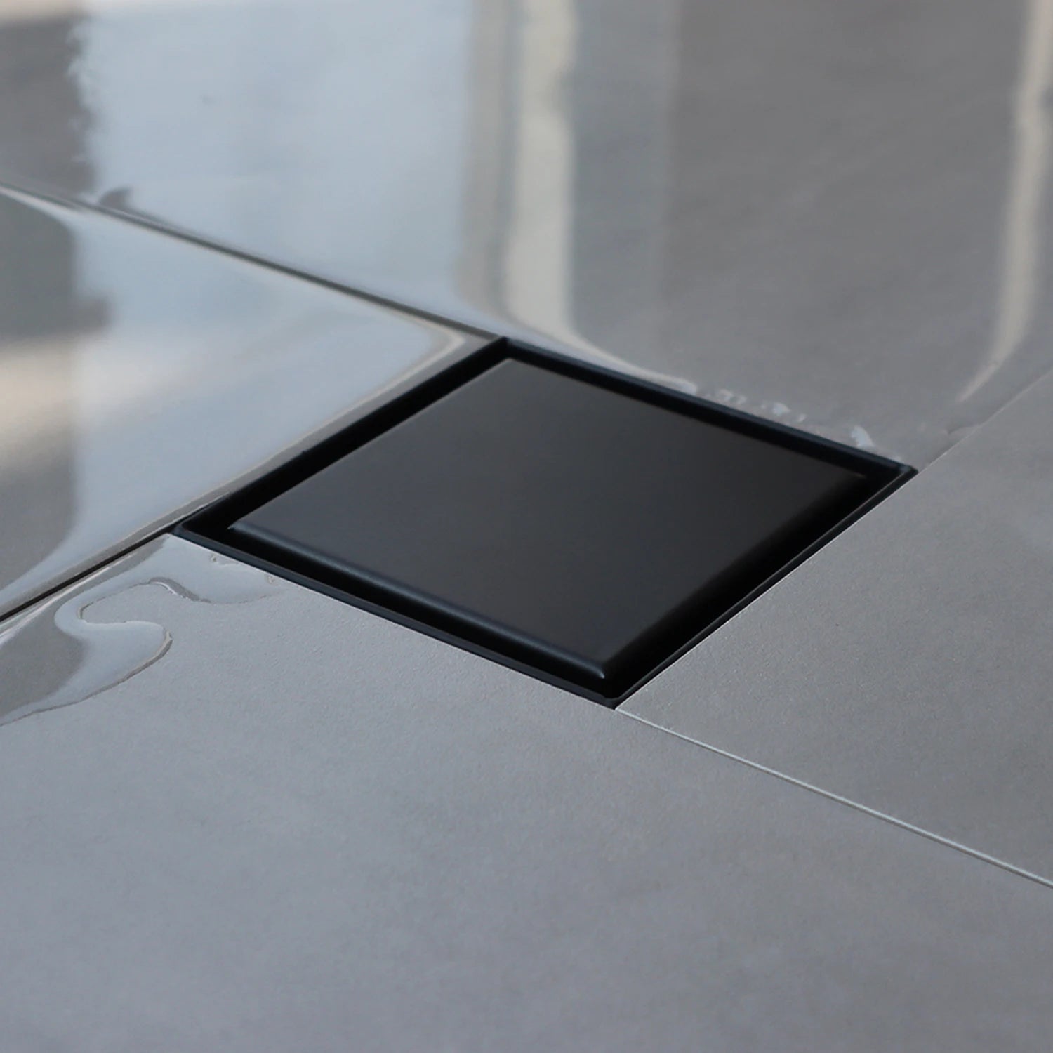 NEODRAIN 6x6 Black Tile Insert Floor Drain Hidden Design Stainless Steel Ships Free in US