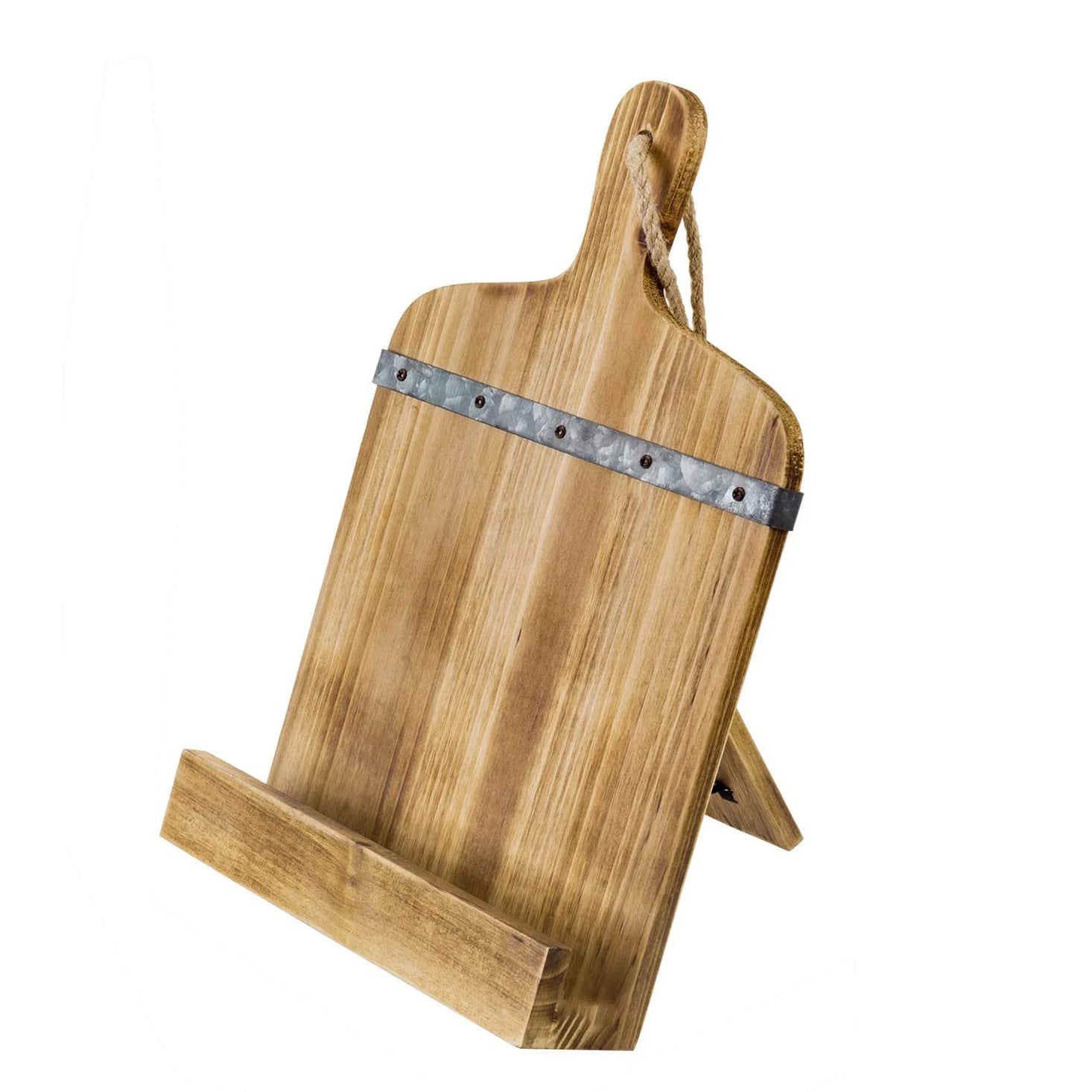 Classic Farmhouse-Style Wooden Recipe Stand Eco-Friendly Cozy Kitchen Accessory