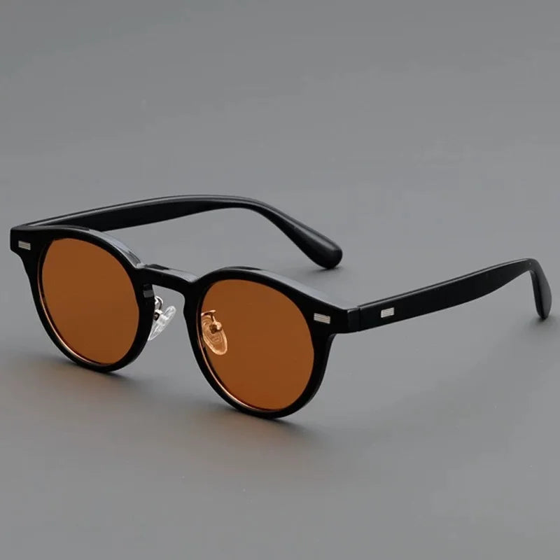 Logo Custom 2025 Trendy Retro Men Women Round Polygon Sun Glasses UV400 Thick Frame TR90 Polarized Sunglasses