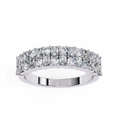 Small Vintage Lab Grown Diamond Engagement Ring with Dainty Gold Band Natural Diamond Wedding Set for Couples Anniversary Gift