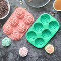 French Dessert DIY Baking Chocolate Ice Soap Rose Flower Molds Non Stick Food Grade Silicone Cake Decorating Moulds