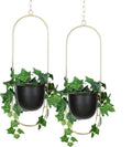 Pioneera Model PH2507 2 Pack Durable Powder Coated Metal Hanging Planter Shelf Modern Home Plant Hanger Window Ceiling Wall