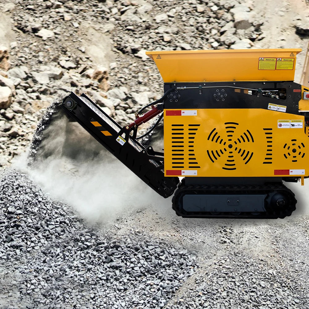 Small Mobile Crushing Plant Mini Self-Propelled Stone Crusher Diesel-Powered Compact Crusher for Mining Construction Demolition