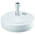 Round polyethylene umbrella base with braided design 39 x 39 x 13 cm in white