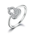 Fine Jewelry Ring Gourd Shaped Silver Engagement Wedding Promise Fine Jewelry Fingers Luxury Rings for Women