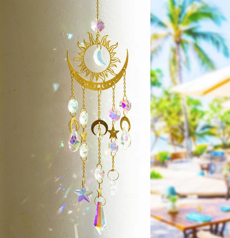Moon Crystal Sun Catcher Window Decoration Home Decorations Garden Crafts Wall Decor Sun Catcher