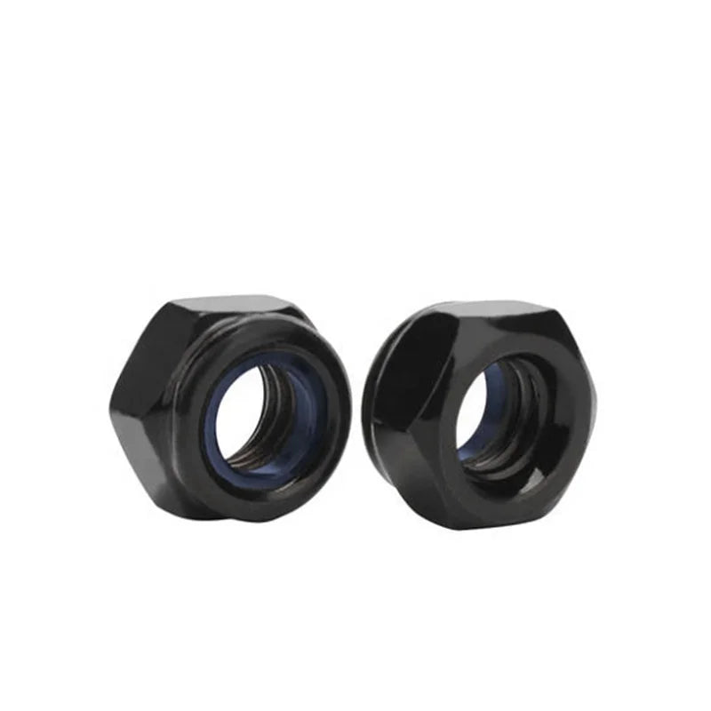 Galvanized Nylon Insert Lock Nut M8 Nylon Lock Nut Hex Nut Application in Healthcare  DIN985 Standard